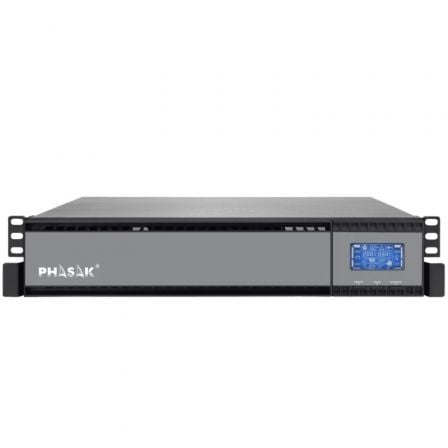 SAI Online Phasak Rack 19' 1000 VA Online LCD/ 1000VA-900W/ 2 Salidas/ Formato Rack